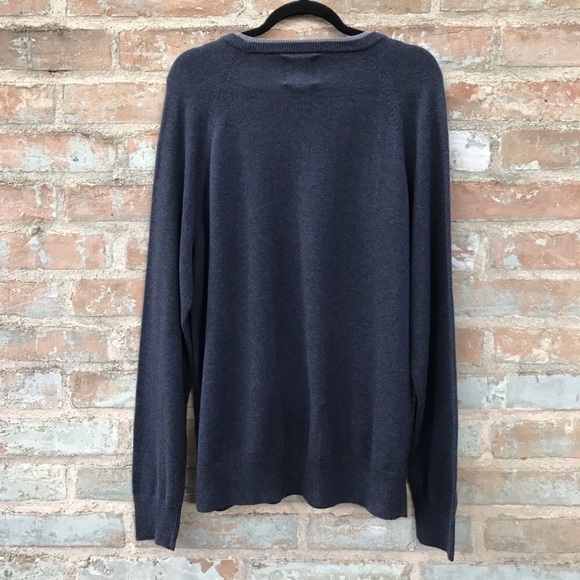 Refectory Gray Sweater Mens Grey Crewneck Cotton Knit Pullover XL Soft - Picture 7 of 7